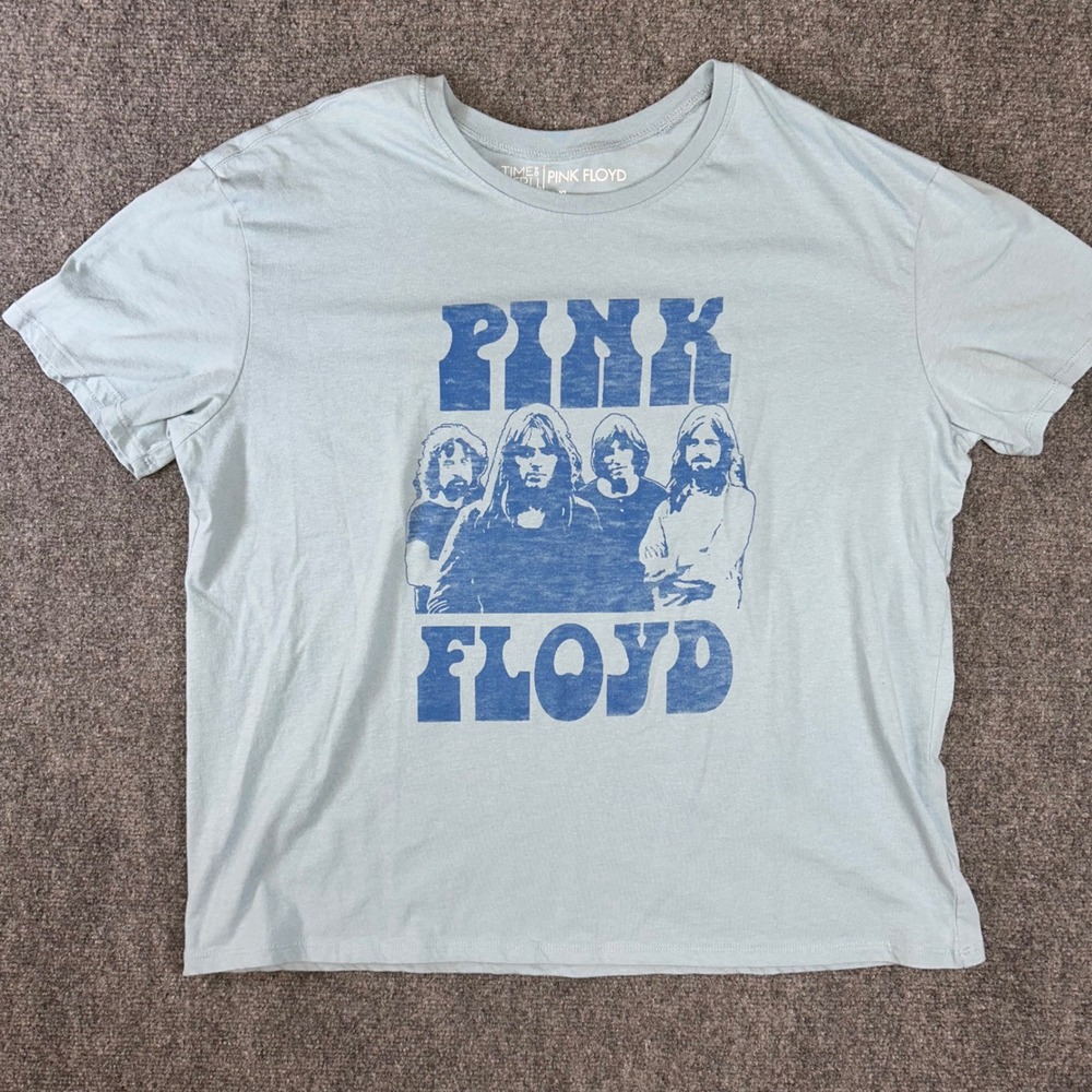 Time and Tru Pink Floyd Graphic T-Shirt Light Blue XL Band Tee Short Sleeve